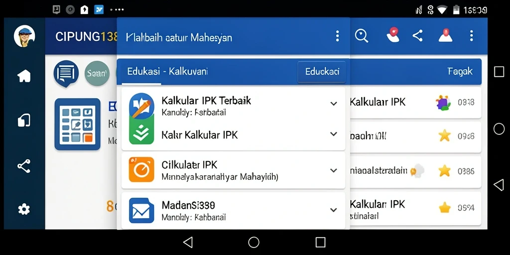 Antarmuka aplikasi CIPUNG138 yang sederhana dan fungsional.