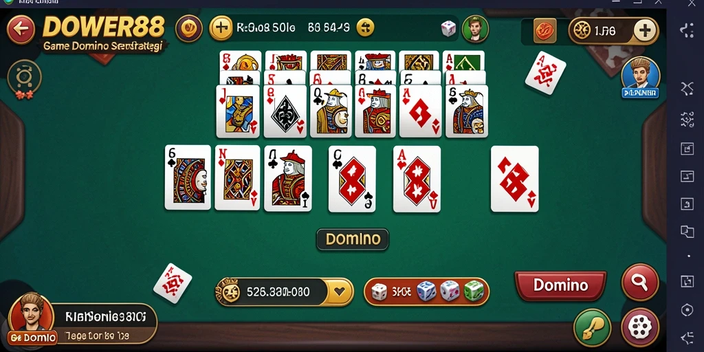 Antarmuka DOWER88 yang menarik saat bermain Domino.