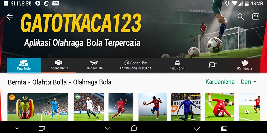 Tampilan antarmuka GATOTKACA123 yang sederhana dan informatif.