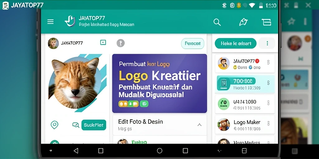 Antarmuka sederhana dan fitur lengkap untuk membuat logo.