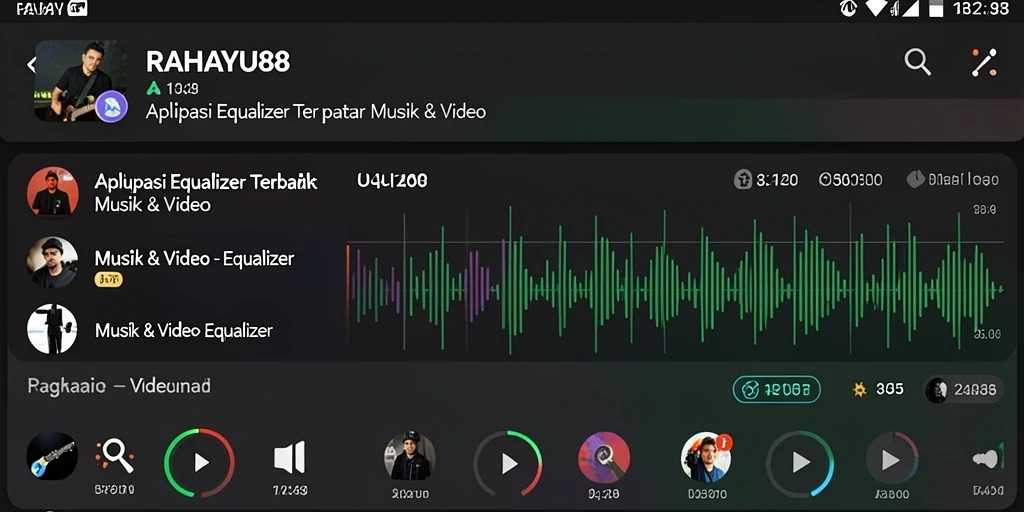 Tampilan antarmuka RAHAYU88 yang menarik dan mudah digunakan untuk memilih equalizer.