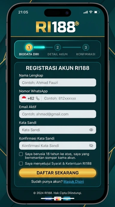 Buat Akun Baru ri188 untuk Pengguna Android